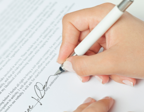 Firmar un contrato